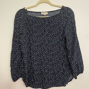 Blue with white dotted shirt